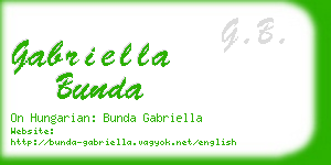 gabriella bunda business card